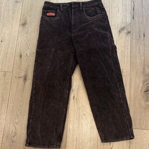 Empyre Dark Brown Corduroy Relax Loose Fit skate pants